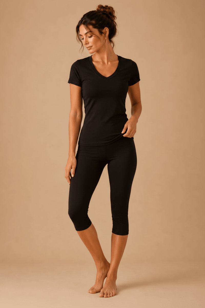 Ensemble T-shirt Col V & Corsaire – LILYA