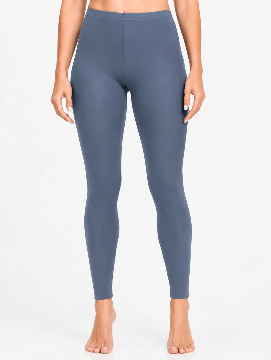 Legging Coton Femme LILYA – Bleu ardoise