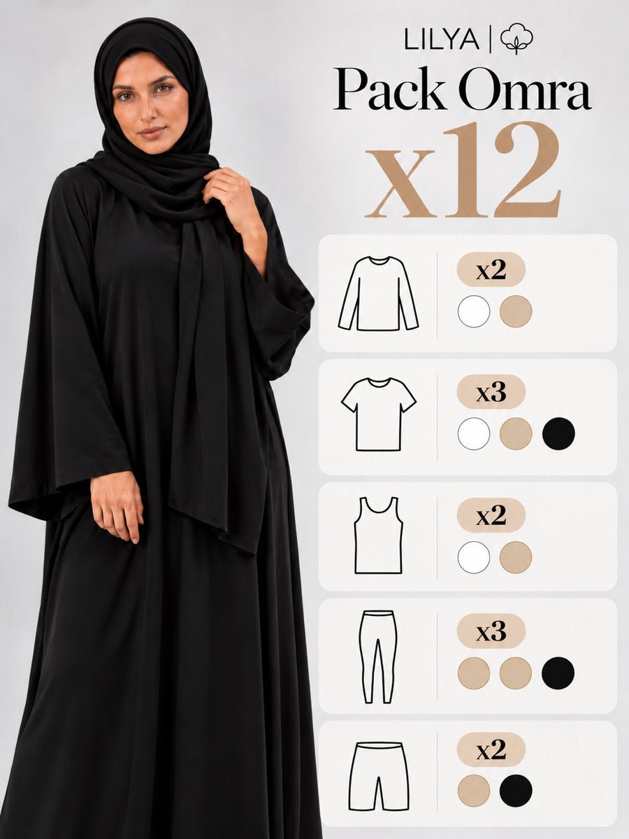 Pack Omra 12 pièces sous abaya LILYA