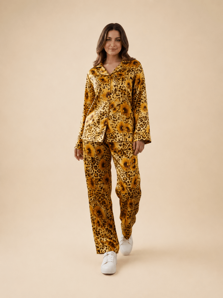 Pyjama Satiné Jaune Éclatant