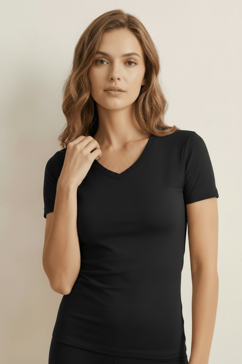 T-shirt MC COL R - Lilya